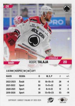2023-24 Cardset Finland #174 Roope Talaja Back