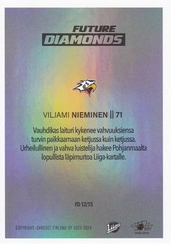 2023-24 Cardset Finland - Future Diamonds #FD 12 Viljami Nieminen Back