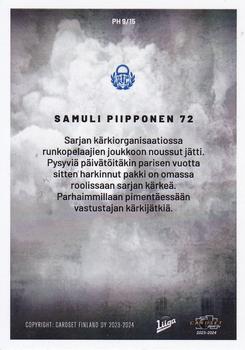 2023-24 Cardset Finland - Play Hard #PH 9 Samuli Piipponen Back