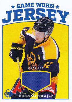 2023-24 Cardset Finland - Game Worn Jersey Redemption #GWJ5 Julius Mattila Front