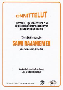 2023-24 Cardset Finland - Signature #NNO Sami Rajaniemi Back