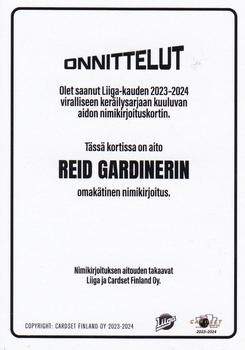 2023-24 Cardset Finland - Signature #NNO Reid Gardiner Back