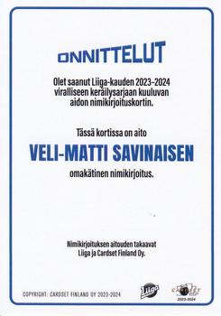 2023-24 Cardset Finland - Signature #NNO Veli-Matti Savinainen Back