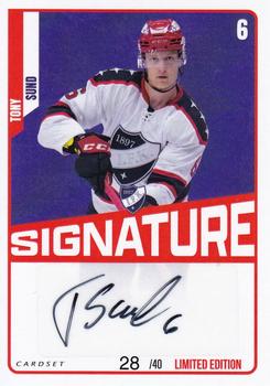 2023-24 Cardset Finland - Signature Limited Edition #NNO Tony Sund Front