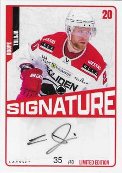 2023-24 Cardset Finland - Signature Limited Edition #NNO Roope Talaja Front