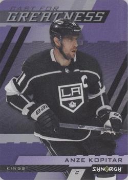 2022-23 Upper Deck Synergy - Cast for Greatness Purple #CG-30 Anze Kopitar Front