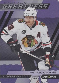 2022-23 Upper Deck Synergy - Cast for Greatness Purple #CG-32 Patrick Kane Front