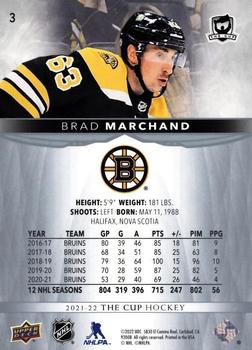 2021-22 Upper Deck The Cup #3 Brad Marchand Back
