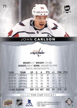 2021-22 Upper Deck The Cup #71 John Carlson Back