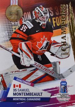 2023 BY Cards IIHF World Championship #3 Samuel Montembeault Front