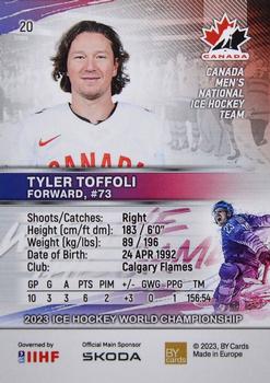 2023 BY Cards IIHF World Championship #20 Tyler Toffoli Back