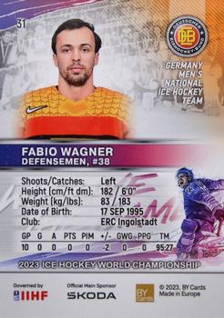 2023 BY Cards IIHF World Championship #31 Fabio Wagner Back