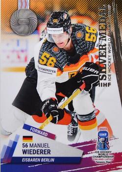 2023 BY Cards IIHF World Championship #40 Manuel Wiederer Front
