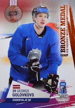 2023 BY Cards IIHF World Championship #69 Georgs Golovkovs Front