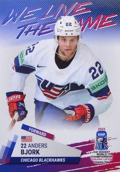 2023 BY Cards IIHF World Championship #94 Anders Bjork Front