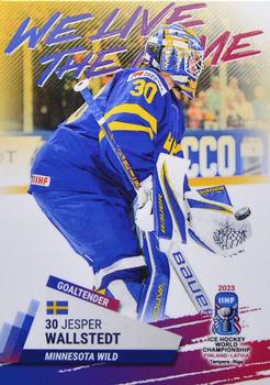 2023 BY Cards IIHF World Championship #129 Jesper Wallstedt Front