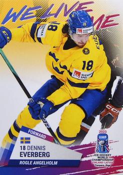 2023 BY Cards IIHF World Championship #141 Dennis Everberg Front