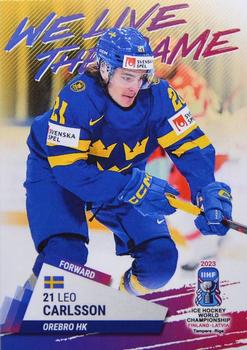 2023 BY Cards IIHF World Championship #144 Leo Carlsson Front