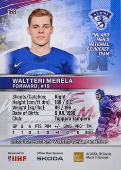 2023 BY Cards IIHF World Championship #168 Waltteri Merela Back