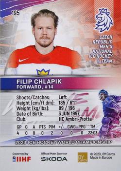 2023 BY Cards IIHF World Championship #195 Filip Chlapik Back