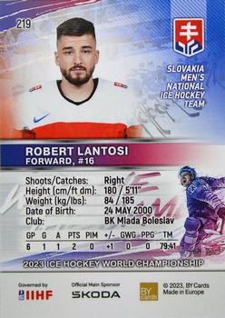 2023 BY Cards IIHF World Championship #219 Robert Lantosi Back