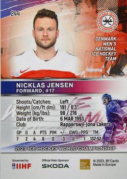 2023 BY Cards IIHF World Championship #244 Nicklas Jensen Back