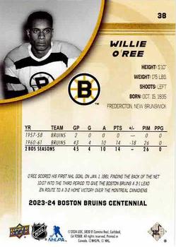 2023-24 Upper Deck Boston Bruins 100th Anniversary Box Set #38 Willie O'Ree Back