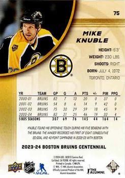 2023-24 Upper Deck Boston Bruins 100th Anniversary Box Set #75 Mike Knuble Back
