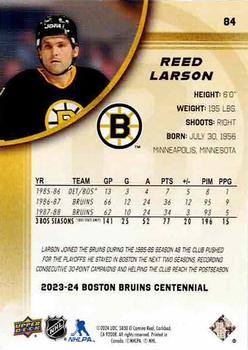 2023-24 Upper Deck Boston Bruins 100th Anniversary Box Set #84 Reed Larson Back