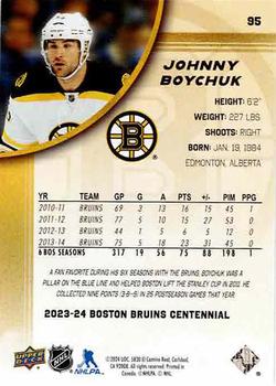 2023-24 Upper Deck Boston Bruins 100th Anniversary Box Set #95 Johnny Boychuk Back
