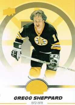 2023-24 Upper Deck Boston Bruins 100th Anniversary Box Set - Yellow #10 Gregg Sheppard Front