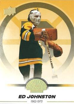 2023-24 Upper Deck Boston Bruins 100th Anniversary Box Set - Gold Spectrum #43 Ed Johnston Front