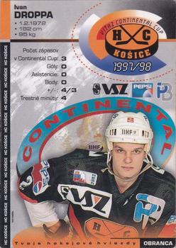 1997-98 HC Kosice IIHF Continental Cup Champions #NNO Ivan Droppa Back