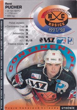 1997-98 HC Kosice IIHF Continental Cup Champions #NNO René Pucher Back