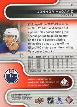 2022-23 SP Game Used - Red #2 Connor McDavid Back