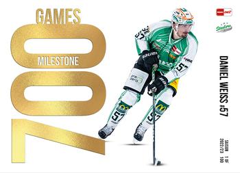 2022-23 Playercards Milestones (DEL) #DEL-MI20 Daniel Weiss Front
