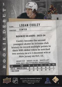 2023-24 Upper Deck Rookie Debut - Red #3 Logan Cooley Back