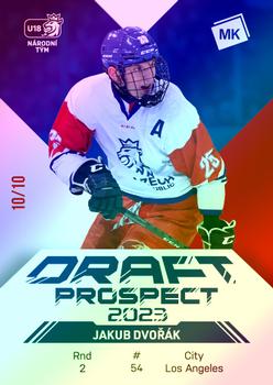 2022-23 Moje karticky Czech Ice Hockey Team - Draft Prospect Rainbow Double Side #DP-3 Jakub Dvorak Front