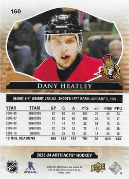 2023-24 Upper Deck Artifacts - Turquoise #160 Dany Heatley Back