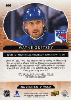 2023-24 Upper Deck Artifacts - Black #166 Wayne Gretzky Back