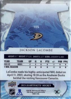 2023-24 Upper Deck Artifacts - Plexi #185 Jackson LaCombe Back