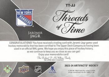2023-24 Upper Deck Artifacts - Threads of Time #TT-JJ Jaromir Jagr Back