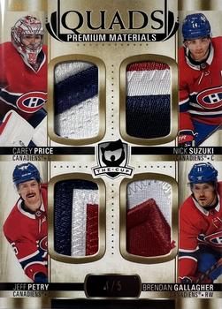 2021-22 Upper Deck The Cup - Cup Quads Gold Patch #C4-PGPS Carey Price / Brendan Gallagher / Jeff Petry / Nick Suzuki Front