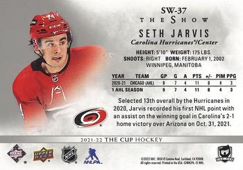 2021-22 Upper Deck The Cup - The Show #SW-37 Seth Jarvis Back