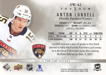 2021-22 Upper Deck The Cup - The Show #SW-42 Anton Lundell Back