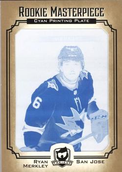 2021-22 Upper Deck The Cup - Rookie Masterpiece Printing Plates - Artifacts Cyan #RED223 Ryan Merkley Front