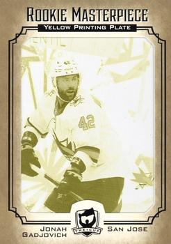 2021-22 Upper Deck The Cup - Rookie Masterpiece Printing Plates - SP Game Used Yellow #176 Jonah Gadjovich Front
