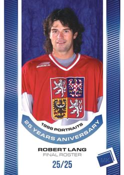2022-23 Moje karticky Czech Ice Hockey Team - 1998 Portraits 25 Years Anniversary Blue #P-11 Robert Lang Front
