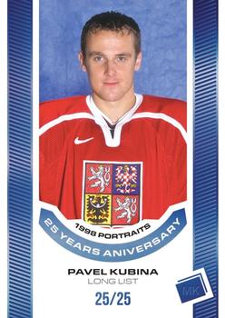 2022-23 Moje karticky Czech Ice Hockey Team - 1998 Portraits 25 Years Anniversary Blue #P-37 Pavel Kubina Front