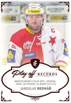2023 Legendary Cards Rekordy České Extraligy Ledního Hokeje 1994-2021 - Rekordy Play-Off Red #PPS-05 Jaroslav Bednar Front
